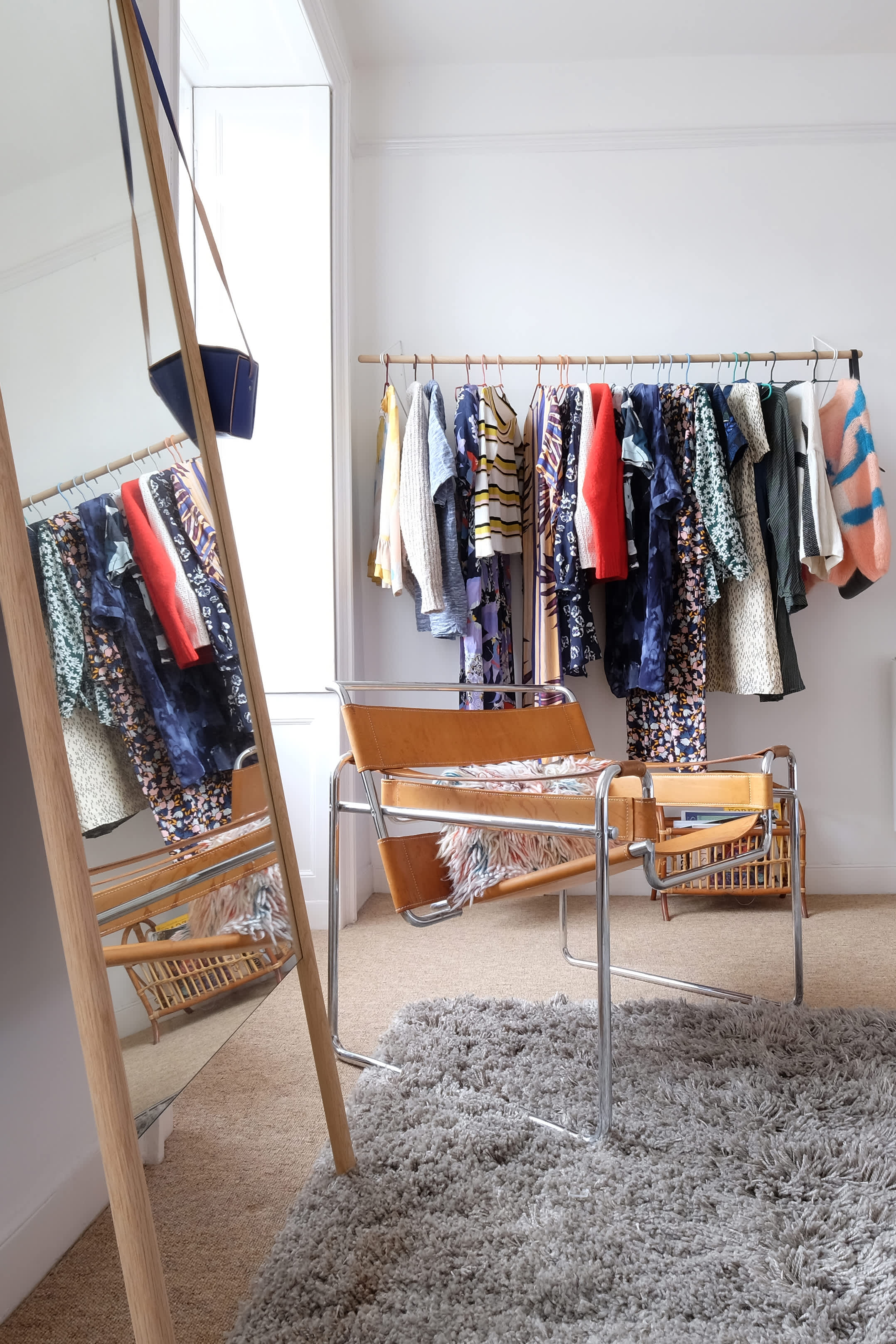 How To Create a Bedroom Closet with Clothing Racks Apartment Therapy